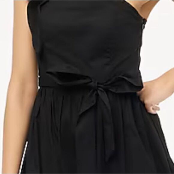 J. Crew Factory One shoulder midi dress black Women’s Size 10 NWT - Picture 4 of 10
